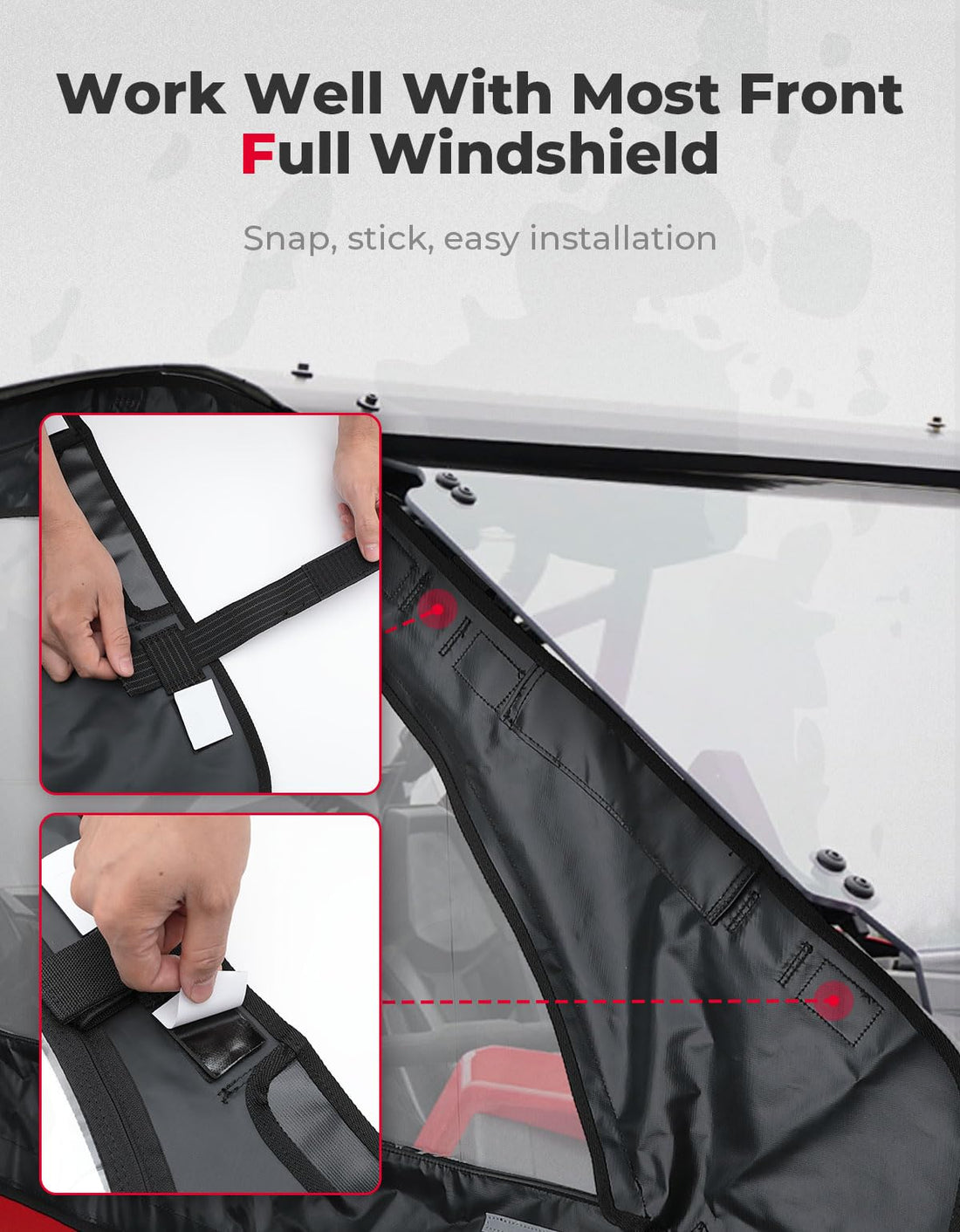 Soft Upper Door Cab Enclosure Set for Polaris RZR PRO XP 4 / Turbo R 4 - view 5