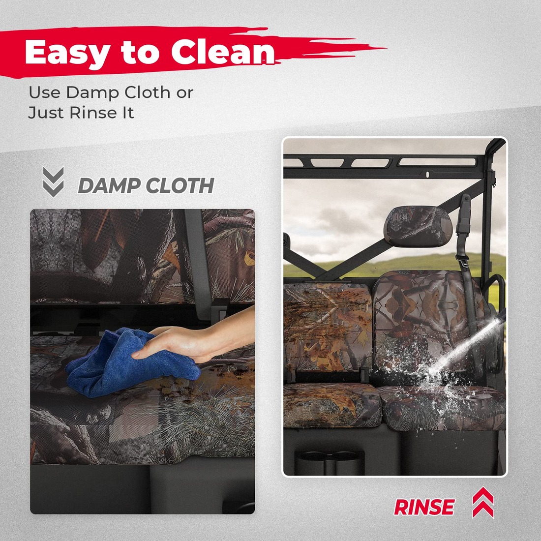 Camo Split Bench Seat Covers for Polaris Ranger XP 1000 / Crew - view 6