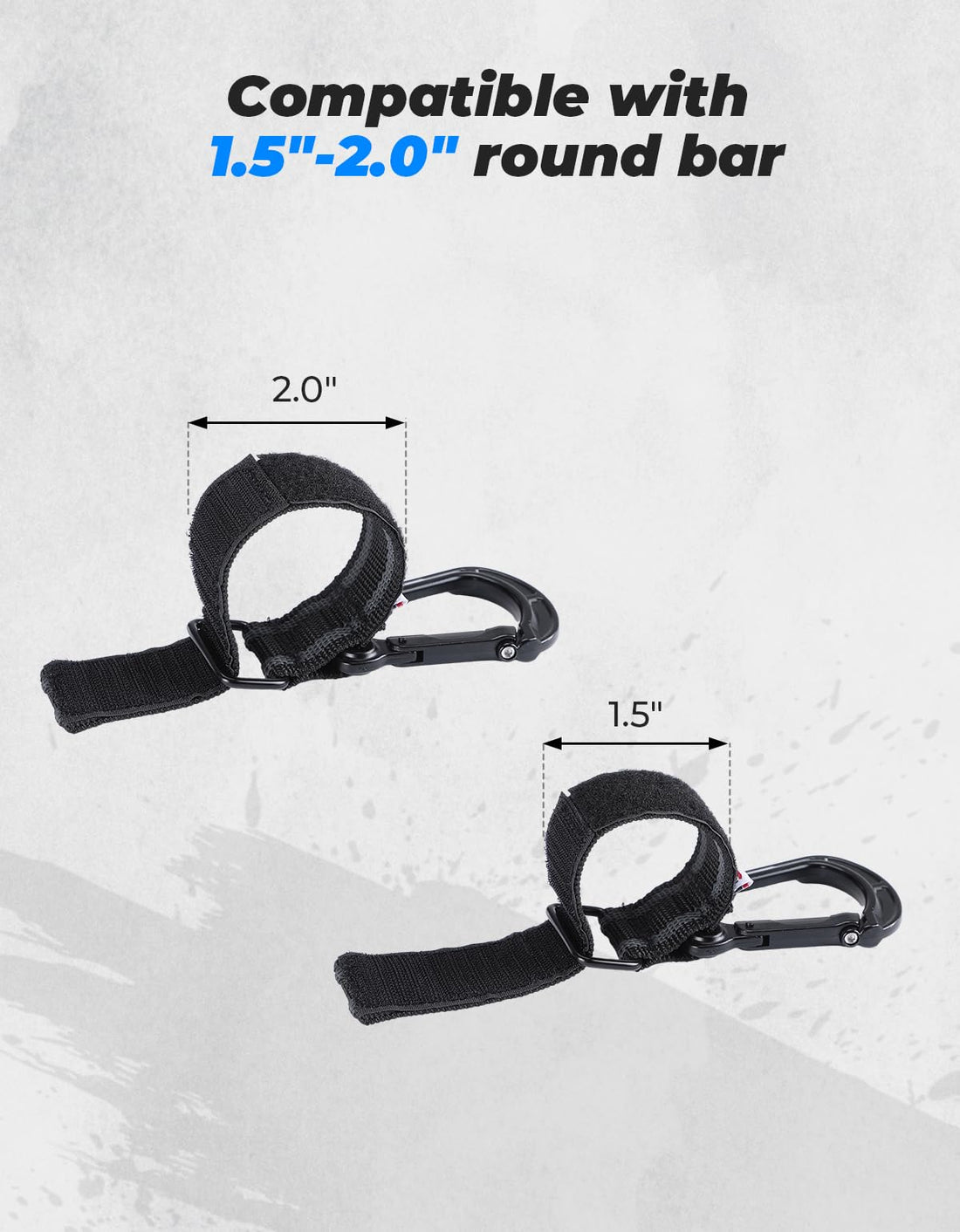 2 pcs UTV Helmet Hanger Hook fits 1.5" -2.0" Roll Bar for Polaris RZR, Can Am - view 5