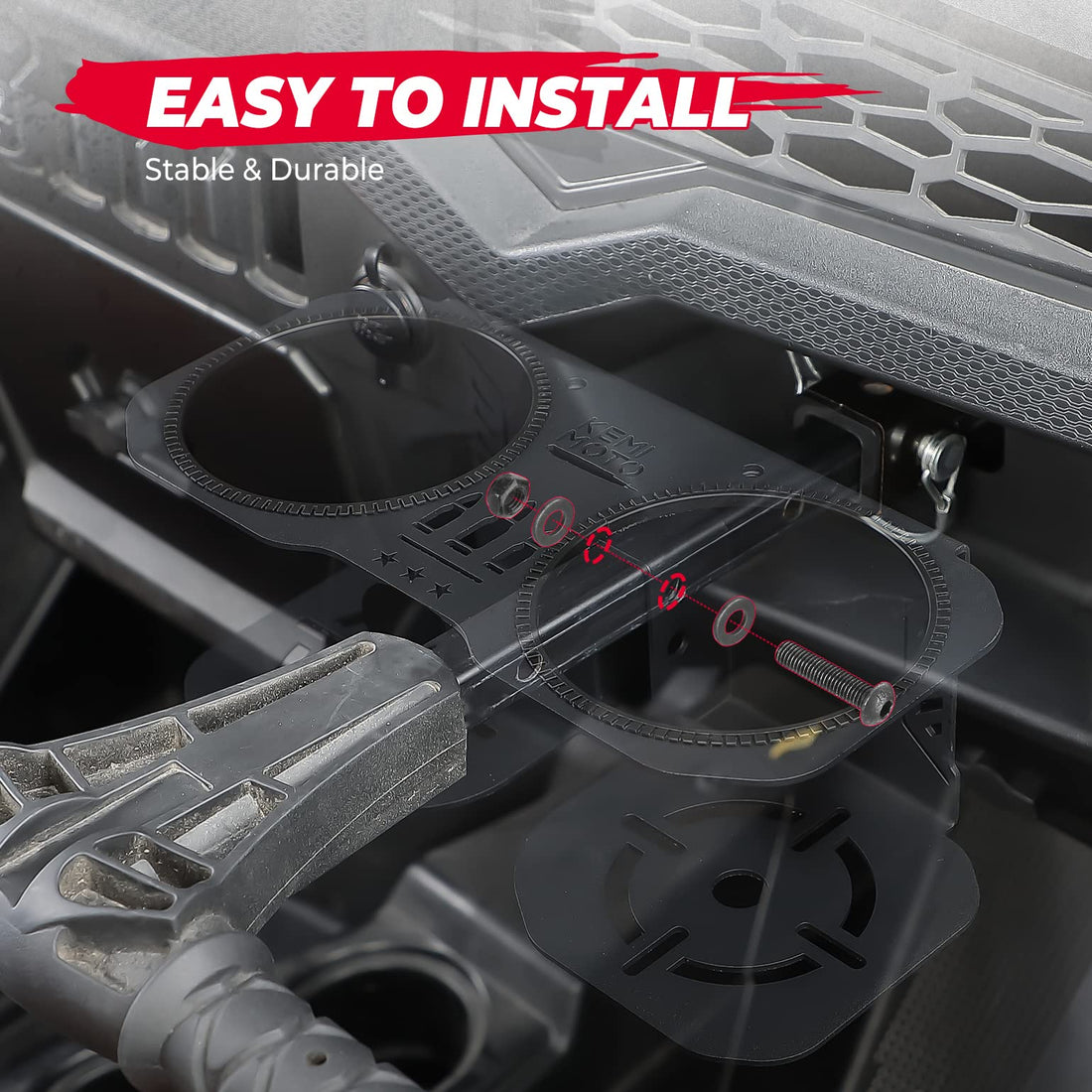 Upgrade Stable Grab Bar Cup Holder for Polaris RZR XP - view 7