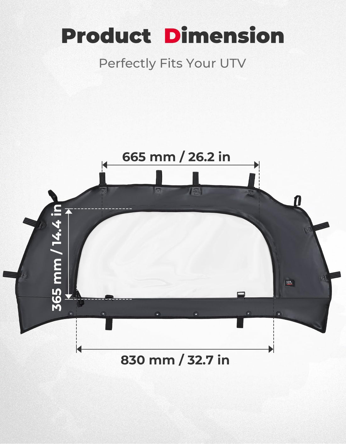 UTV Soft Rear Windshield for RZR PRO XP / Turbo R - view 5