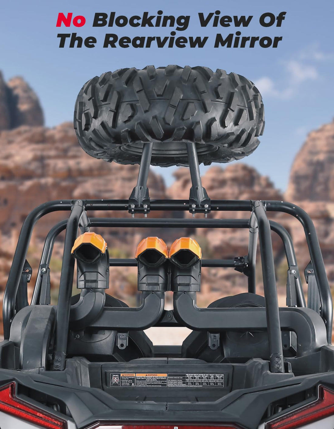 UTV Spare Tire Carrier for 1.5''-2'' Roll Cage for Polaris RZR, Kawasaki Mule - view 6