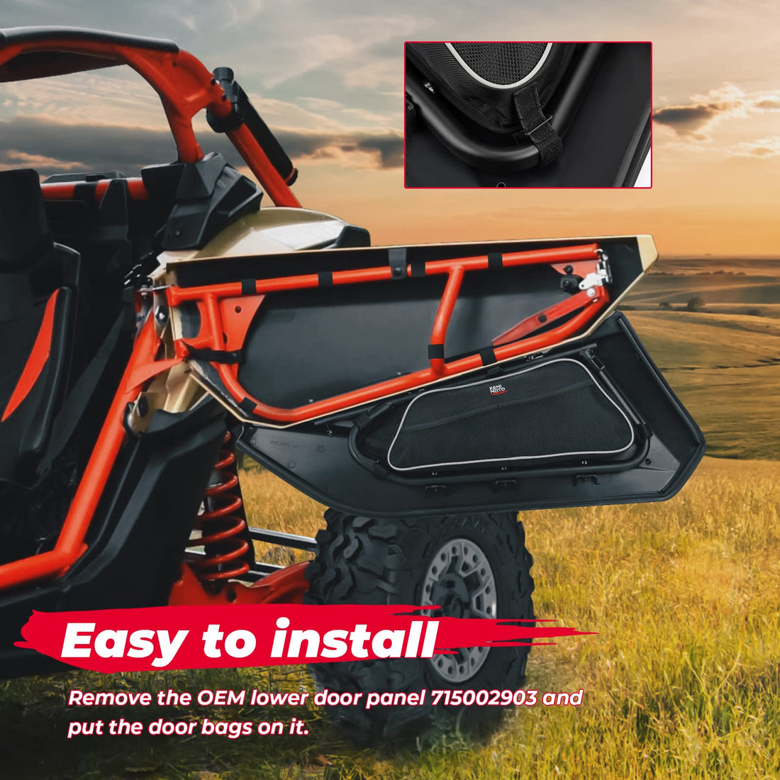 Lower Door Storage Bags for Can-Am Maverick X3 / MAX - Set of Two - view 6