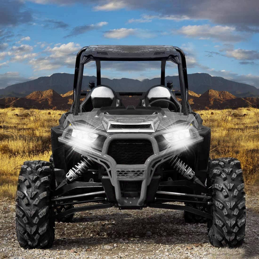 LED Headlight 30W for Polaris RZR XP 1000 / Turbo / S 900 2014-2023 - view 6