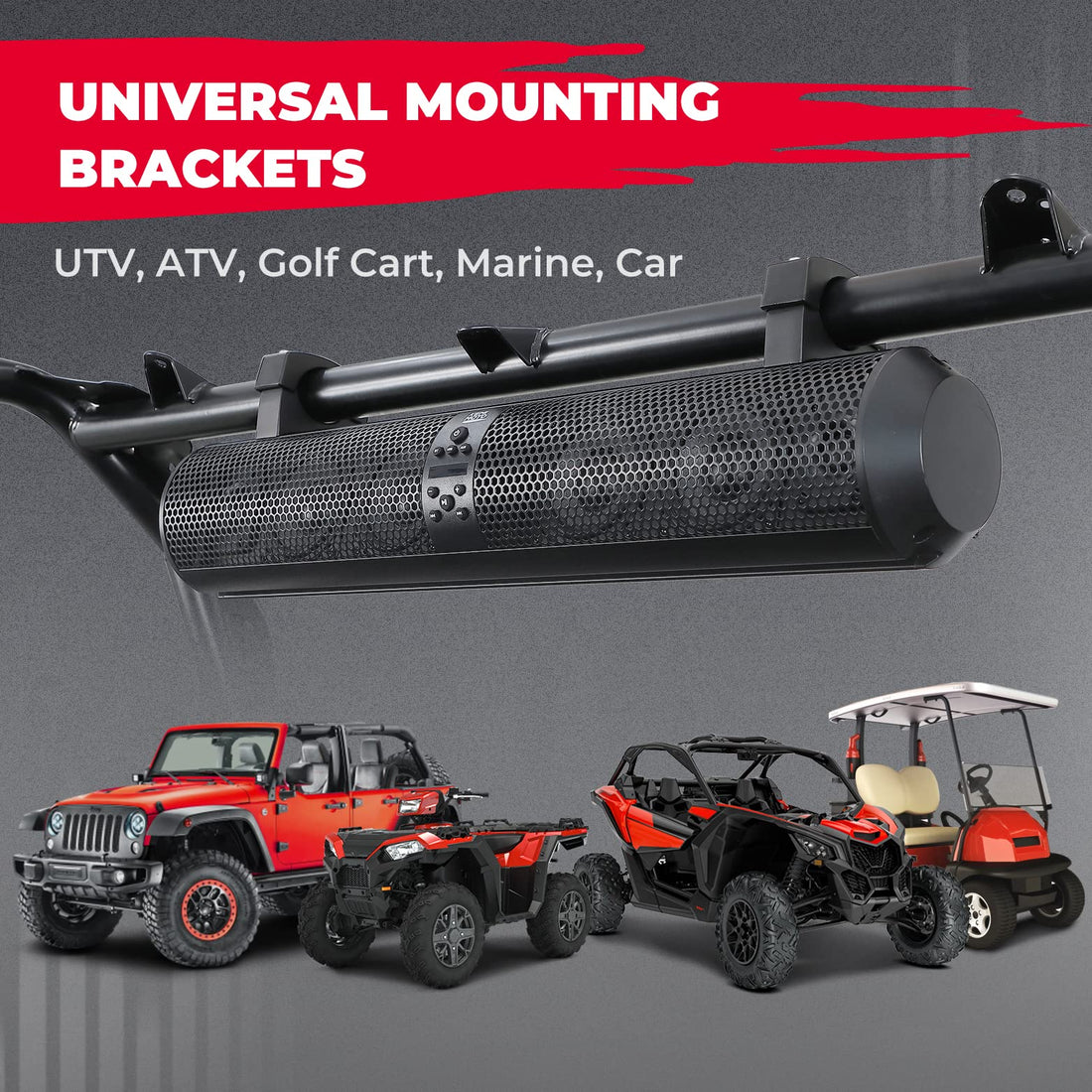 6 Speaker 28" UTV Bluetooth Sound Bar for Can-Am Maverick / X3 / Trail / Defender / Commander - view 7