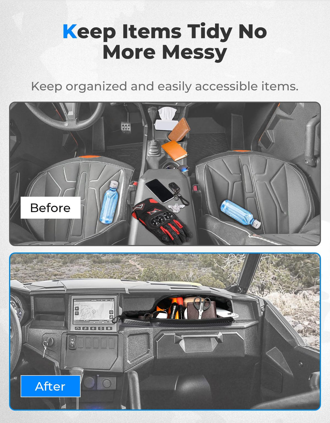 Dashboard Storage Bag for Polaris General 1000 /4 1000 - view 7