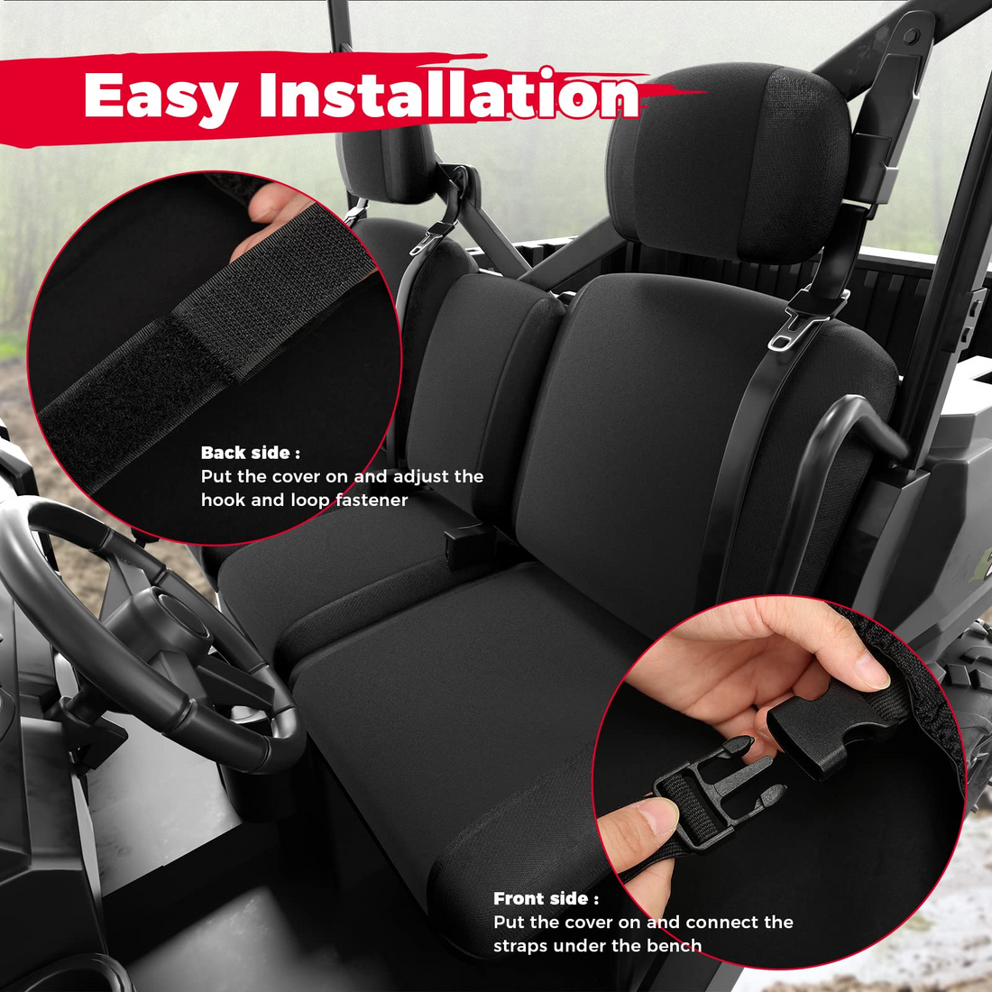 UTV Seat Cover for Can-Am Defender HD5|7|8|9|10 - view 7