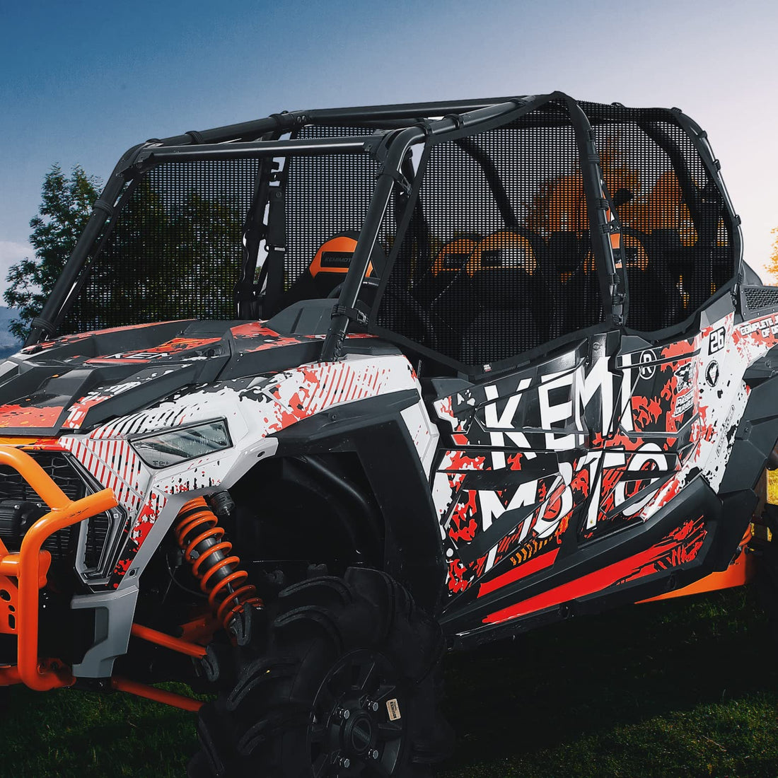 PVC Mesh Window Nets Door Nets for Polaris RZR XP 1000 4 Door 2014-2023 - view 7
