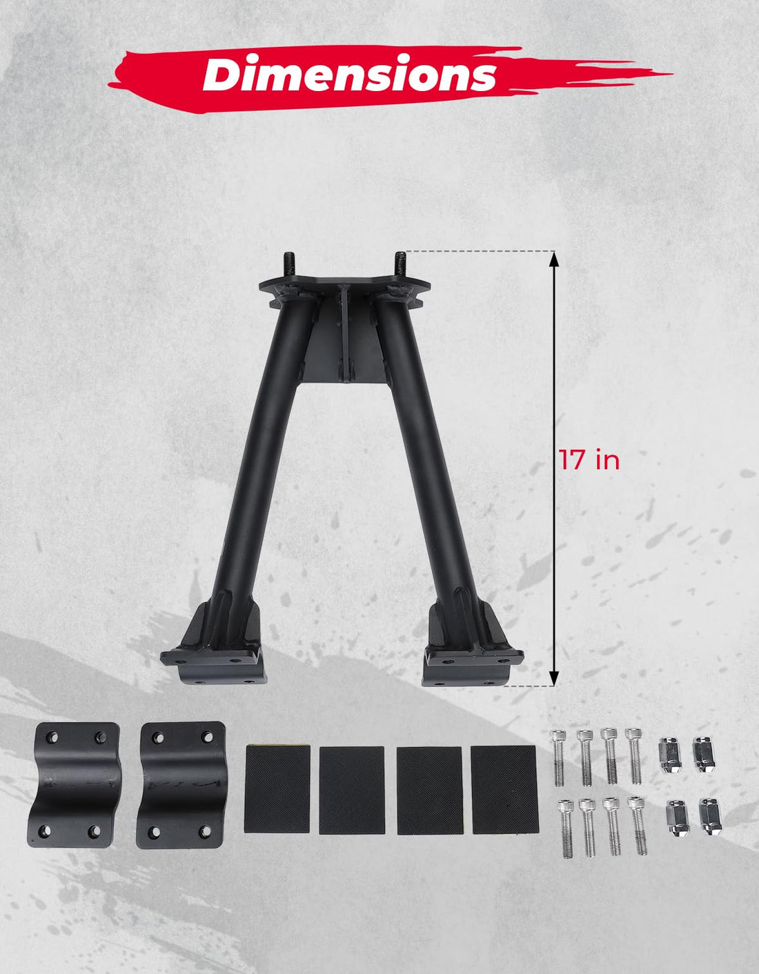 UTV Spare Tire Carrier for 1.5''-2'' Roll Cage for Polaris RZR, Kawasaki Mule - view 8