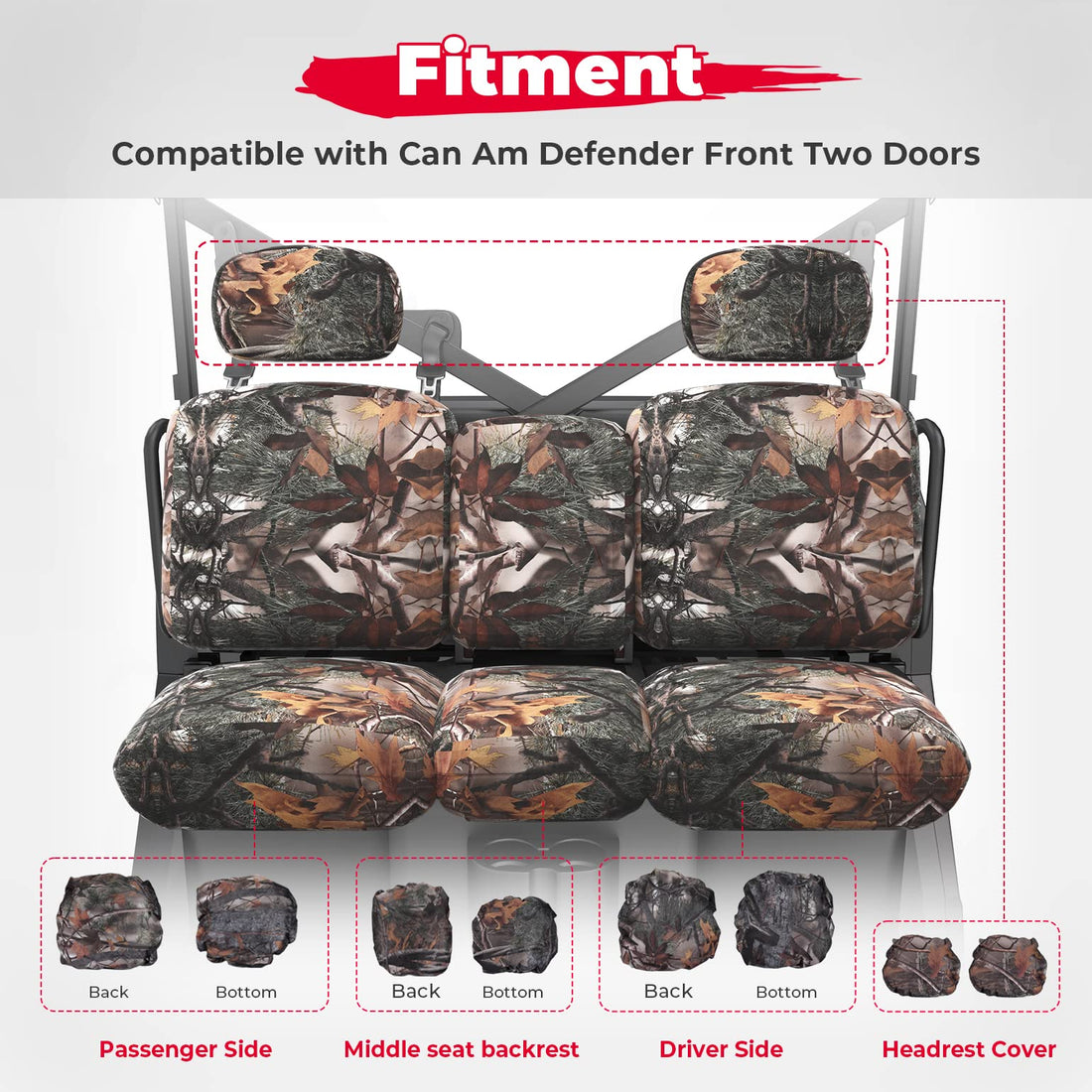 Camouflage Seat Cover for Can-Am Defender HD5|7|8|9|10 - view 8