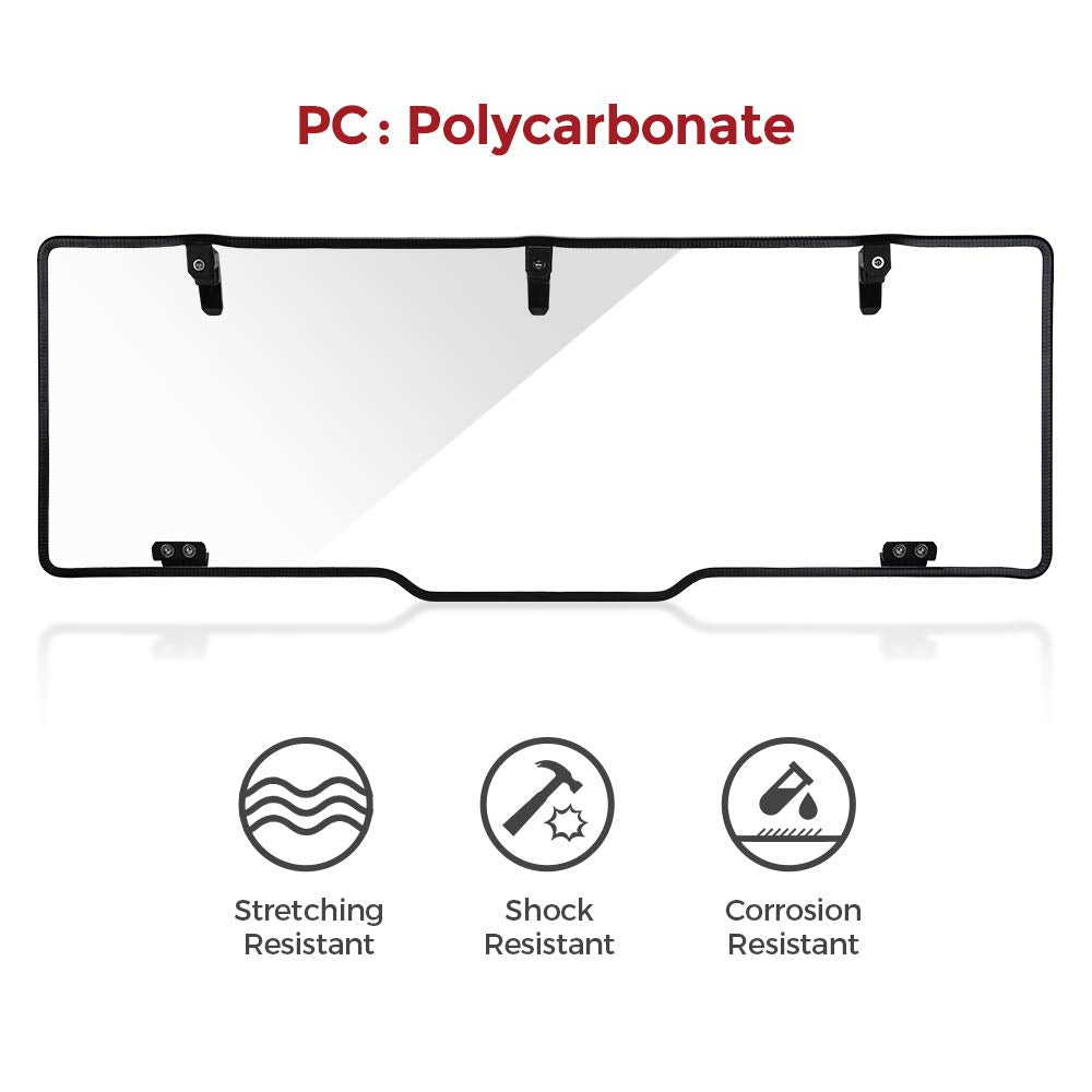 Rear Windshield Hard Tool-Free Install for Polaris Ranger XP 1000 / Crew 2015-2026 - view 8