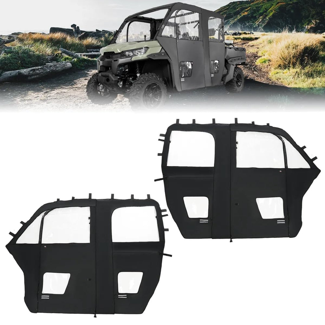 Soft Cab Enclosure Doors for Can-Am Defender Max HD10|9|8|7 - view 8