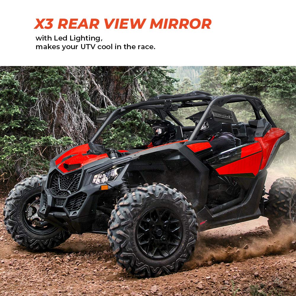 One Pair LED Side Mirrors for Can-Am Maverick X3 | X3 MAX - view 8