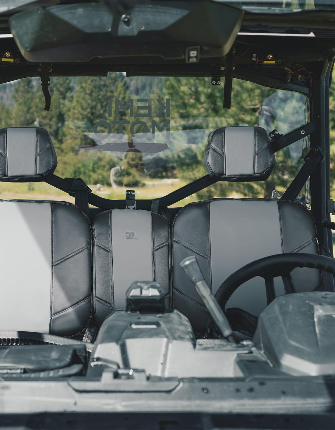 Split Bench Seat Covers Leather for Can-Am Defender HD10|9|8|7 - view 8