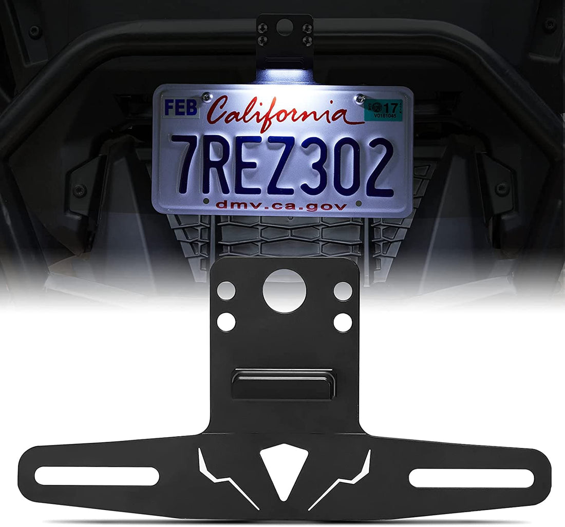 Universal 12V Lighted License Plate Holder for Can-Am X3 / Polaris RZR - view 1