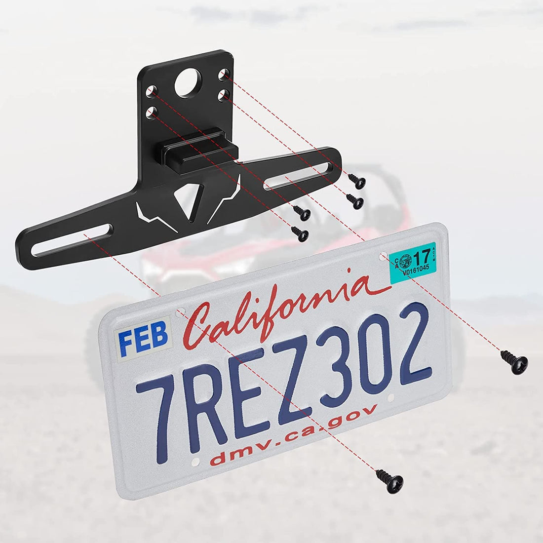 Universal 12V Lighted License Plate Holder for Can-Am X3 / Polaris RZR - view 3