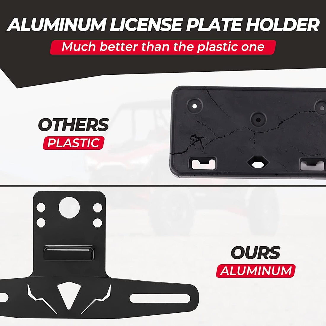Universal 12V Lighted License Plate Holder for Can-Am X3 / Polaris RZR - view 5
