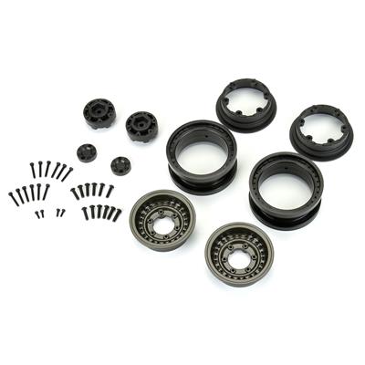 Pro-Line Black Rhino Armory Aluminum SCX6 Wheels - PRO282600