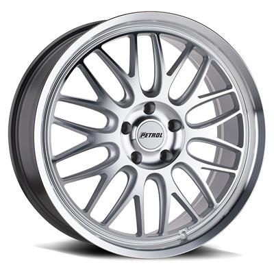 Petrol Wheel P4C Silver Wheels with Machined Face - S0186