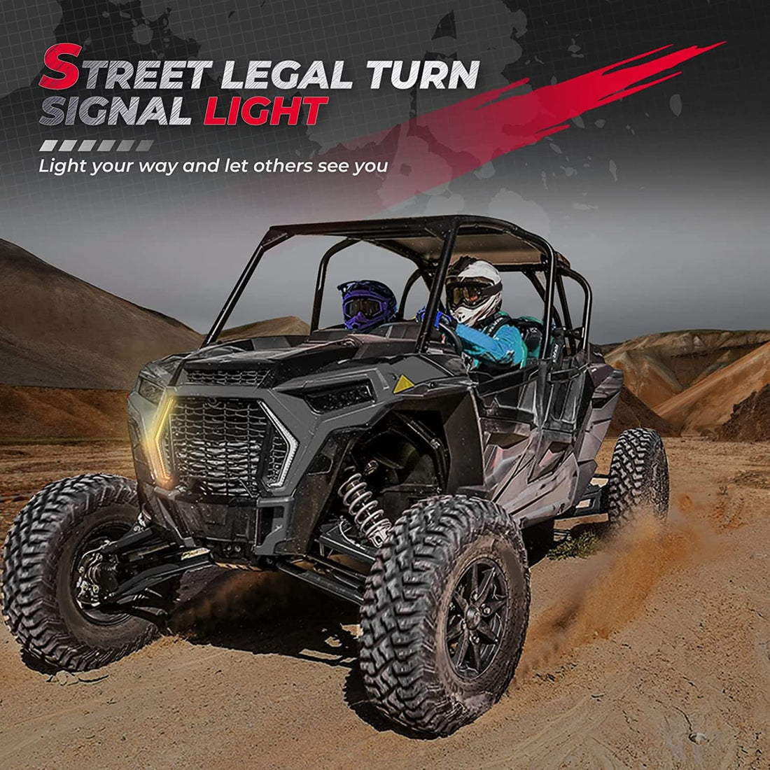 RGB Turn Signal Lights for Polaris RZR XP 1000 Turbo (2019-2023) - view 3
