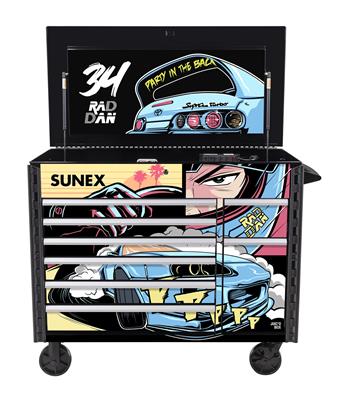 Sunex Tools Rad Dan Manga Designed JUIC'D Box 7-Drawer Powered Carts - S0019